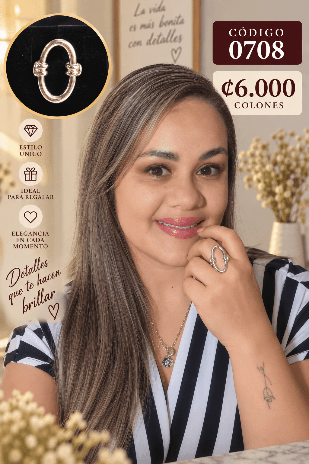 Anillo plateado