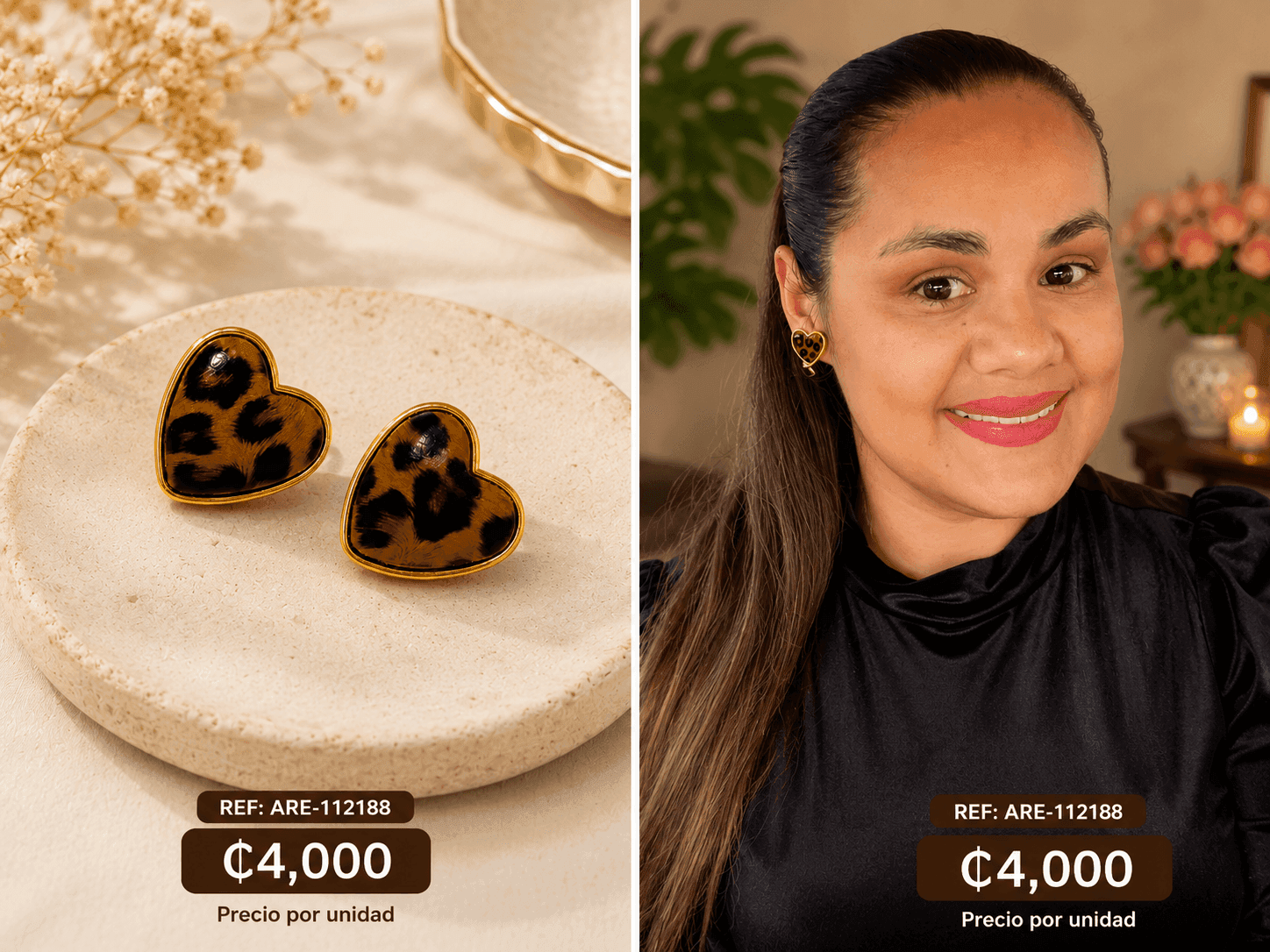 Aretes de corazón