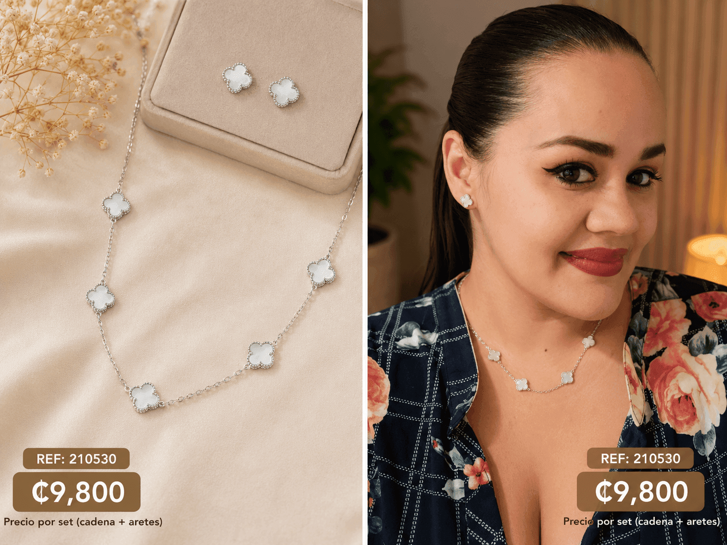 Set de cadena y aretes