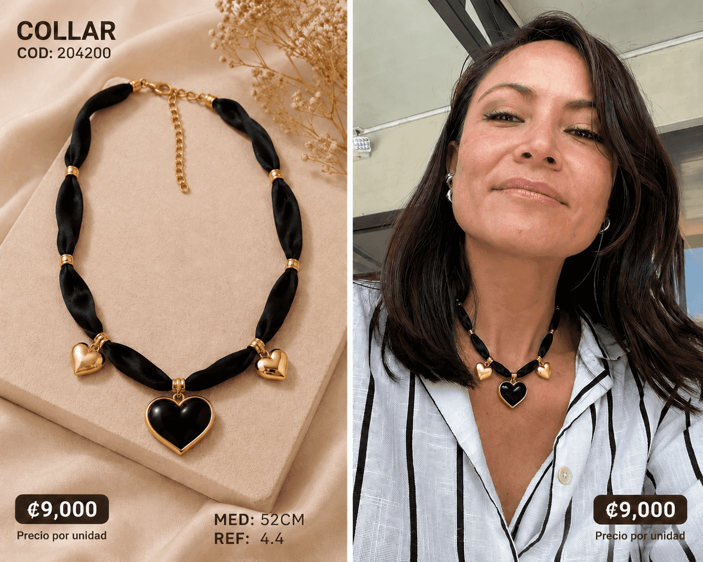 Collar de corazones