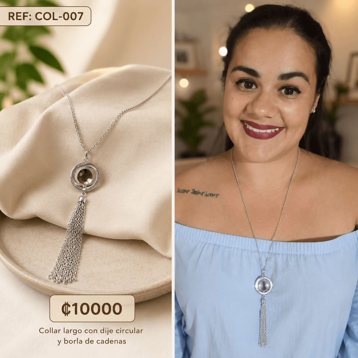 Collar con dije circular